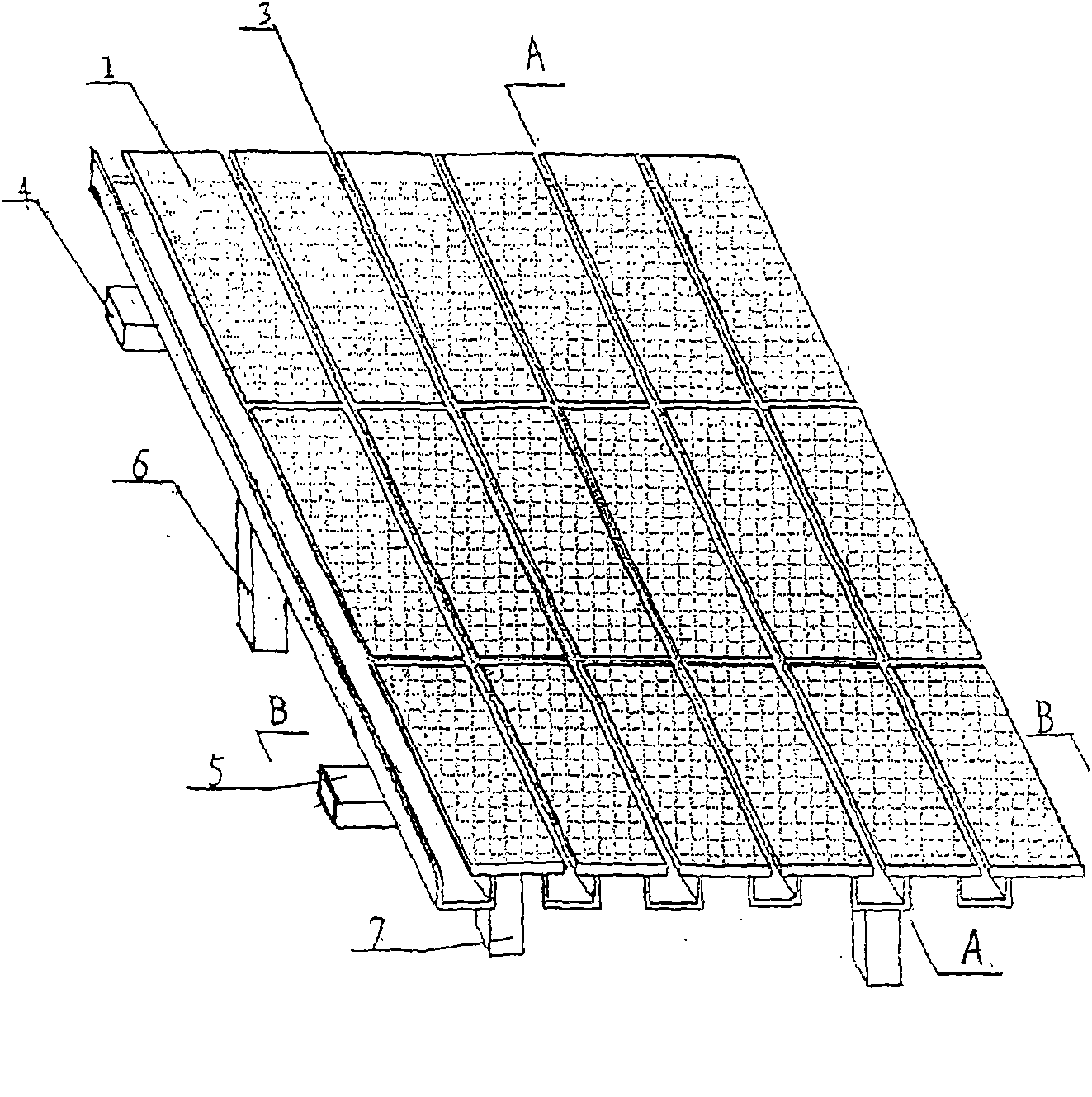 High-flatness integrative solar power generation integral roof and installation method thereof