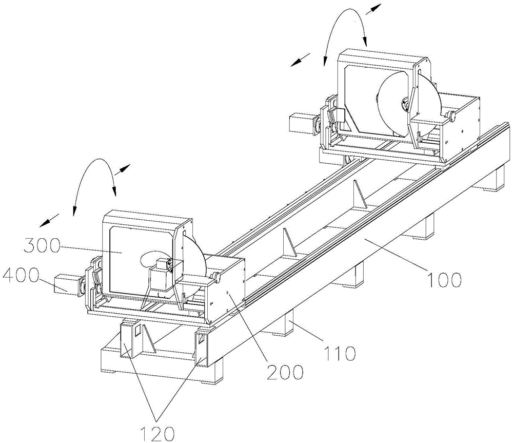 Double-end saw structure with any tilt angle