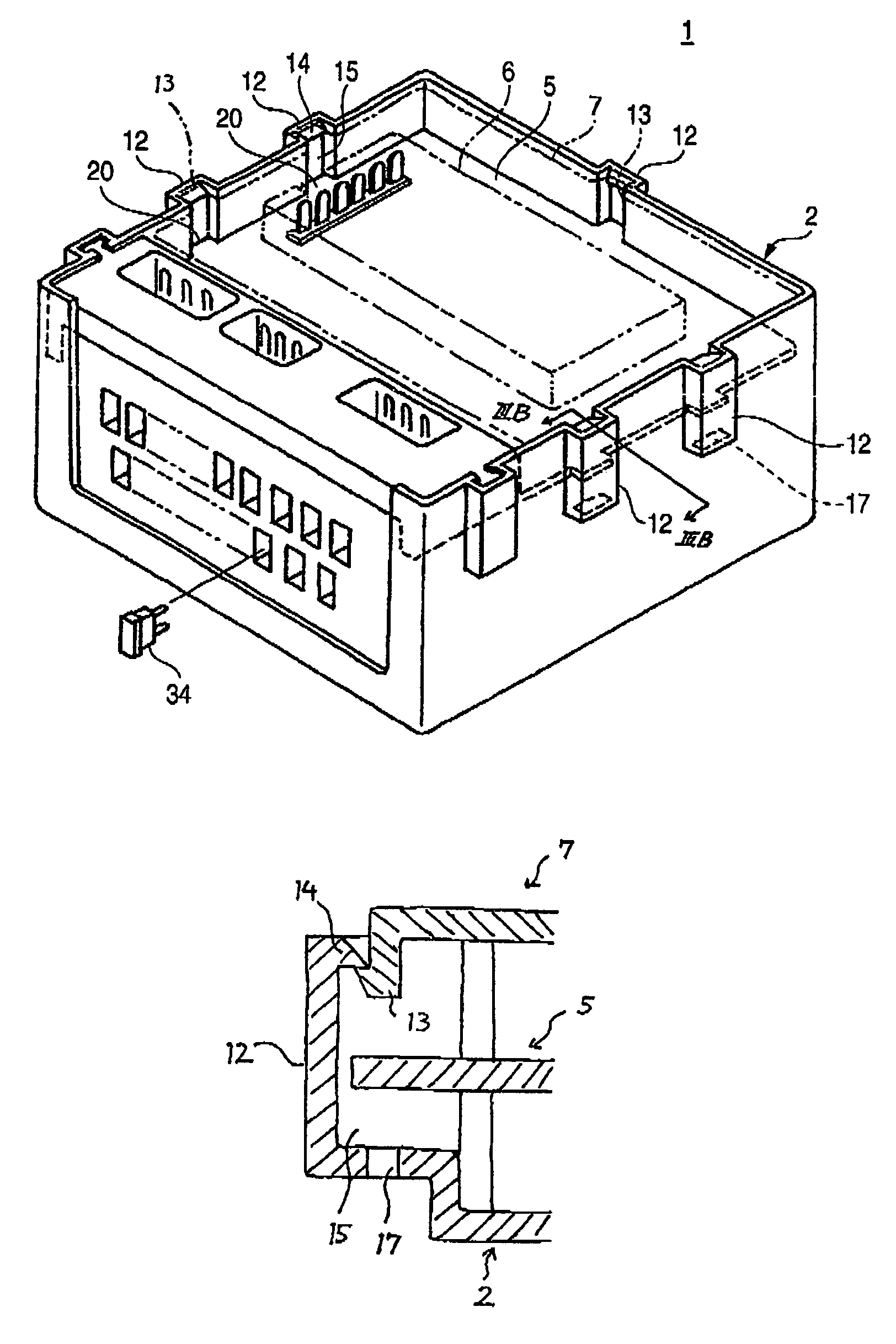 Waterproof structure of electric junction box