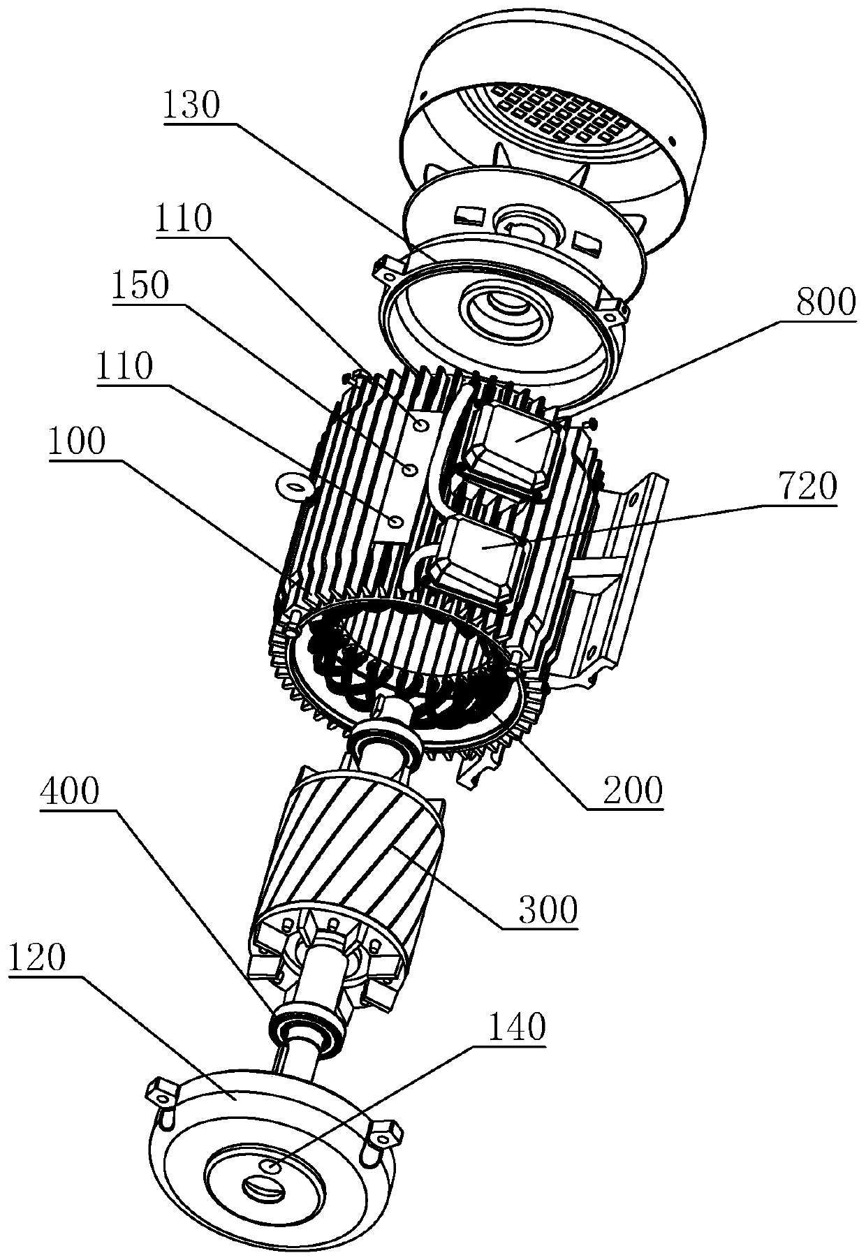 Motor with communication function