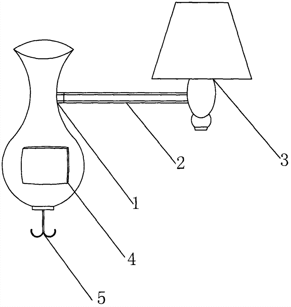 Vase wall lamp
