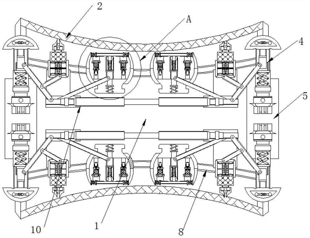 Treatment device capable of automatically clearing adhered impurities for garment production