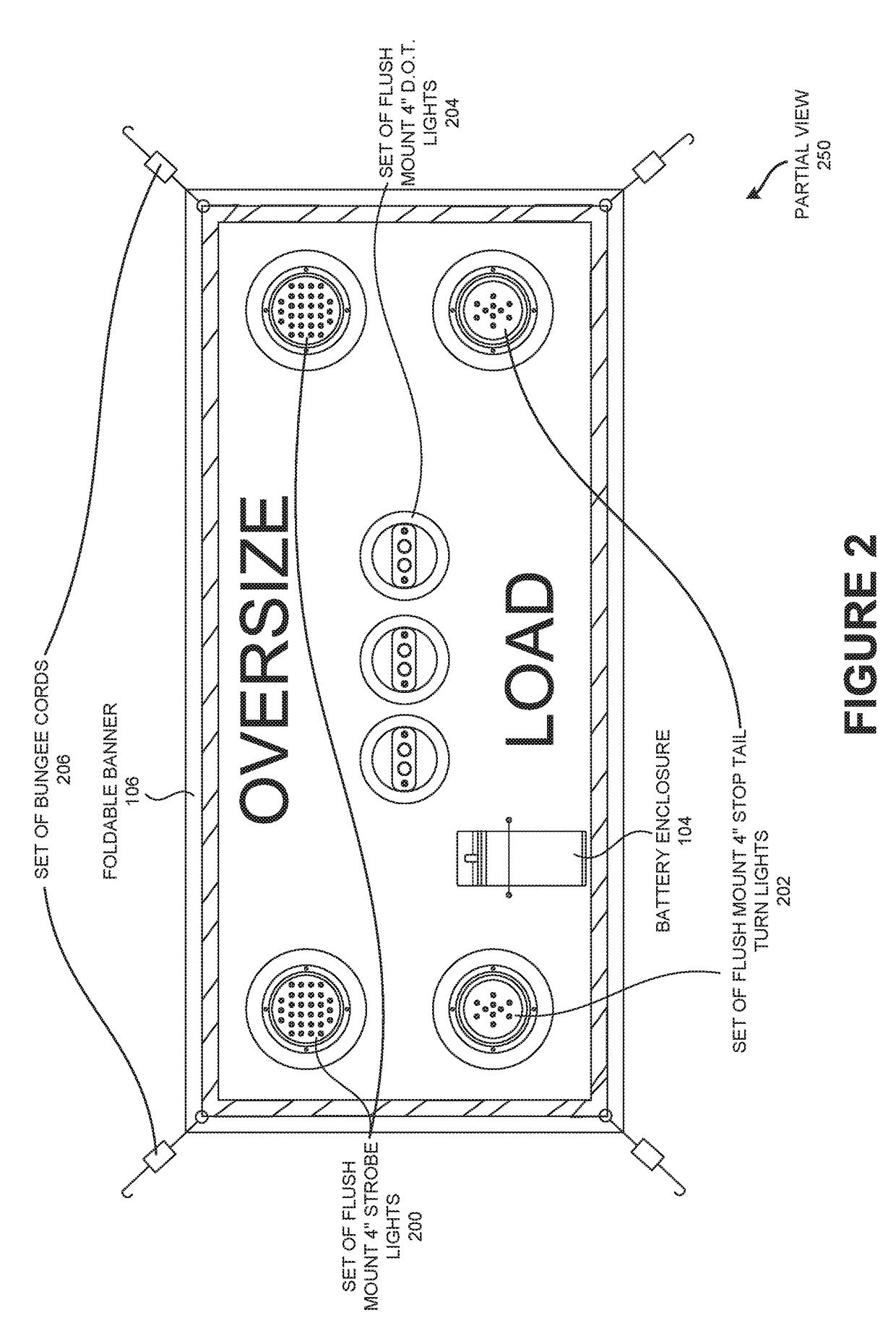 Method and apparatus of a foldable-reinstallable wireless warning system for transporting oversize loads