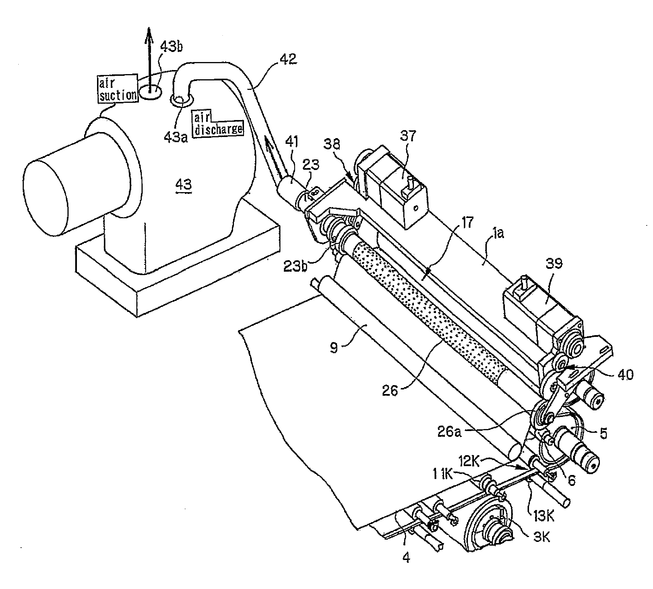 Transfer Material Separating Device, Transfer Device and Image Forming Apparatus