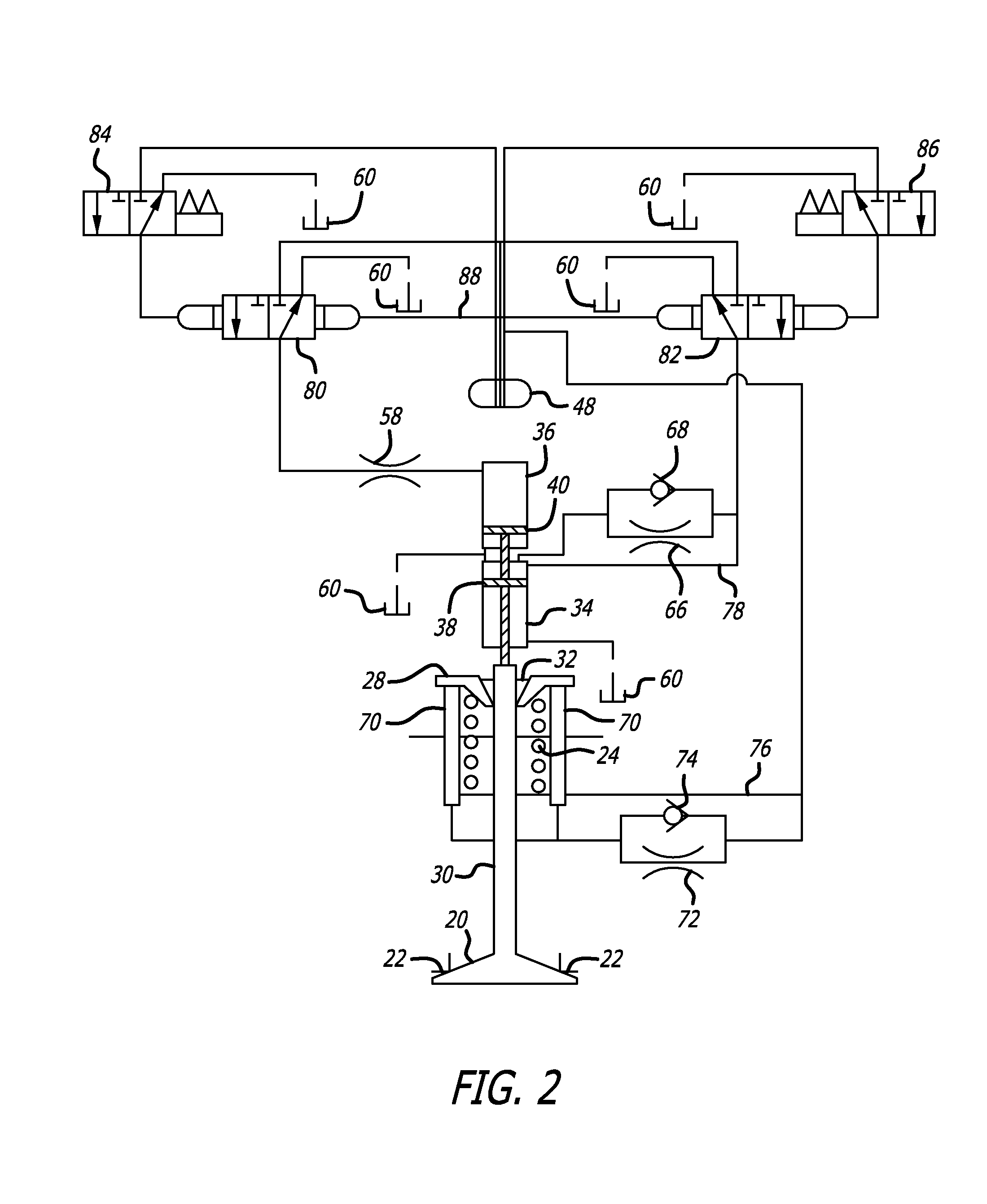 Hydraulic valve actuation systems and methods to provide multiple lifts for one or more engine air valves