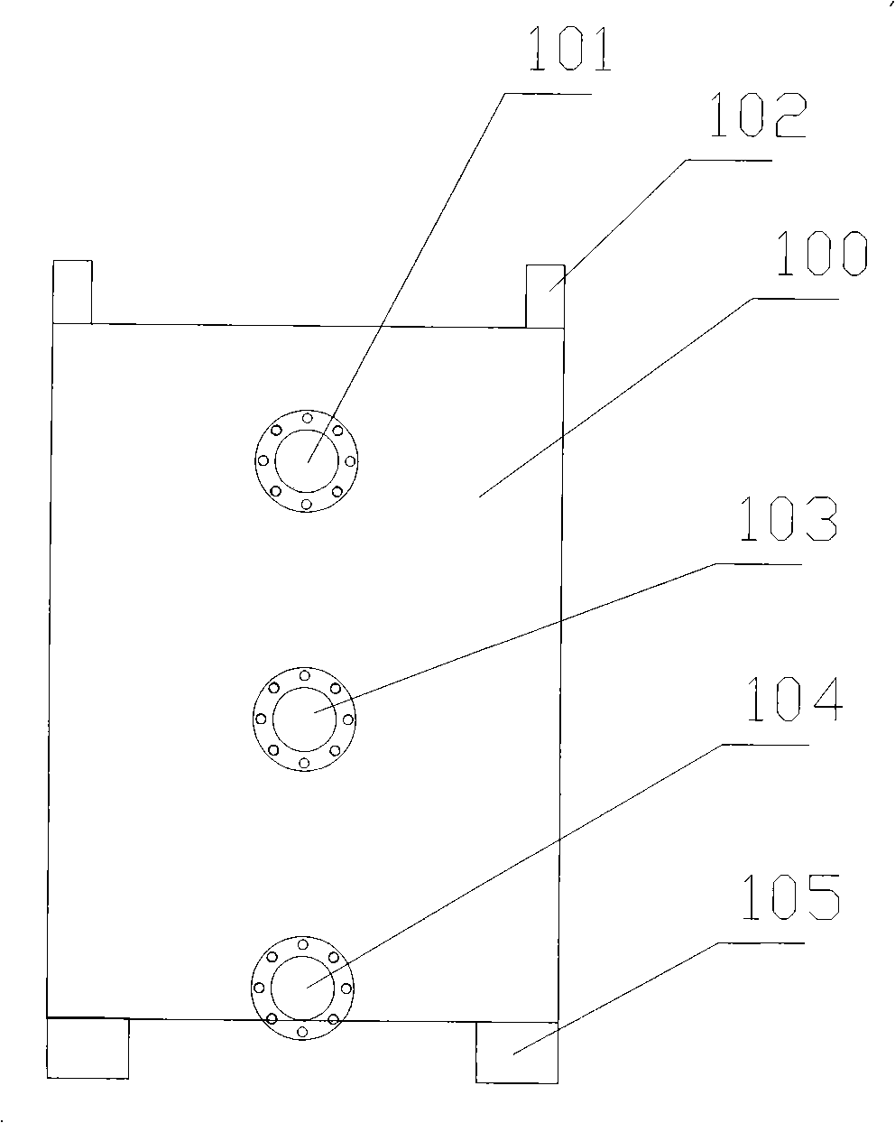 Bio-contact oxidizing treatment device using standard box