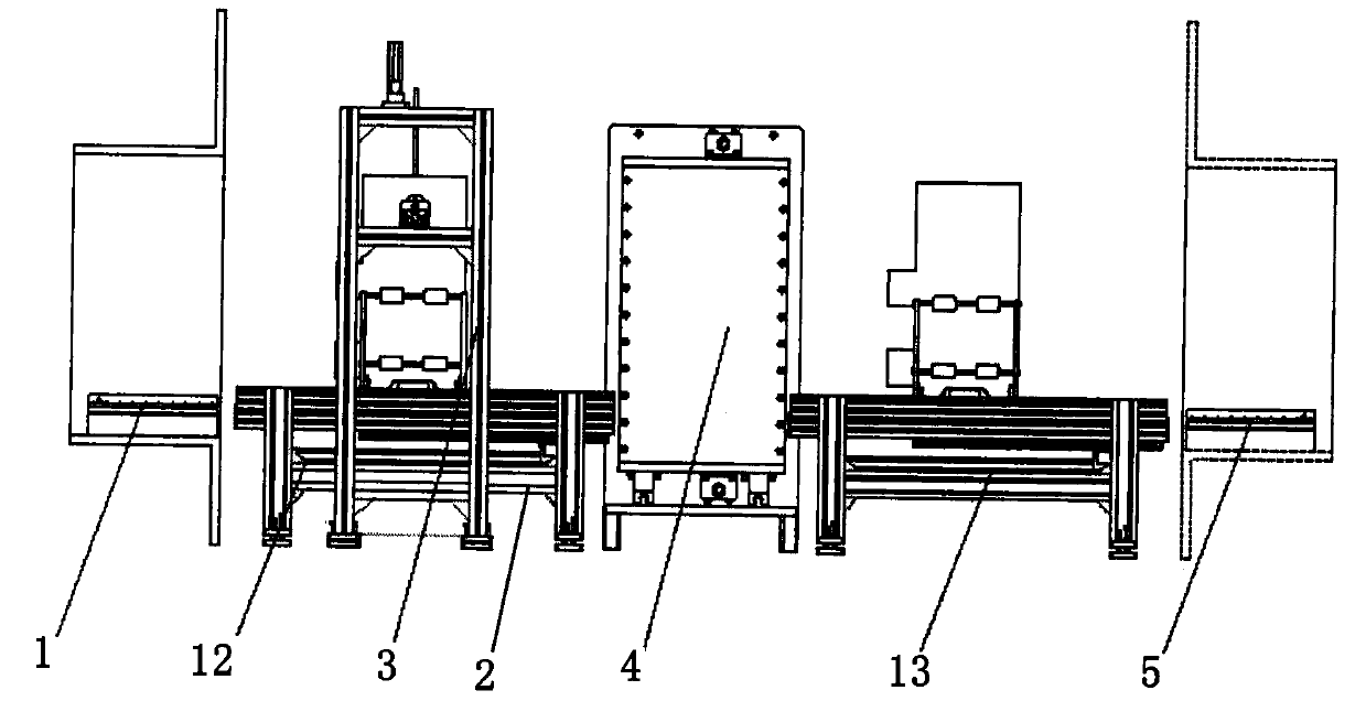 Automatic production line of power flexible packaged lithium battery liquid injection presealing opening