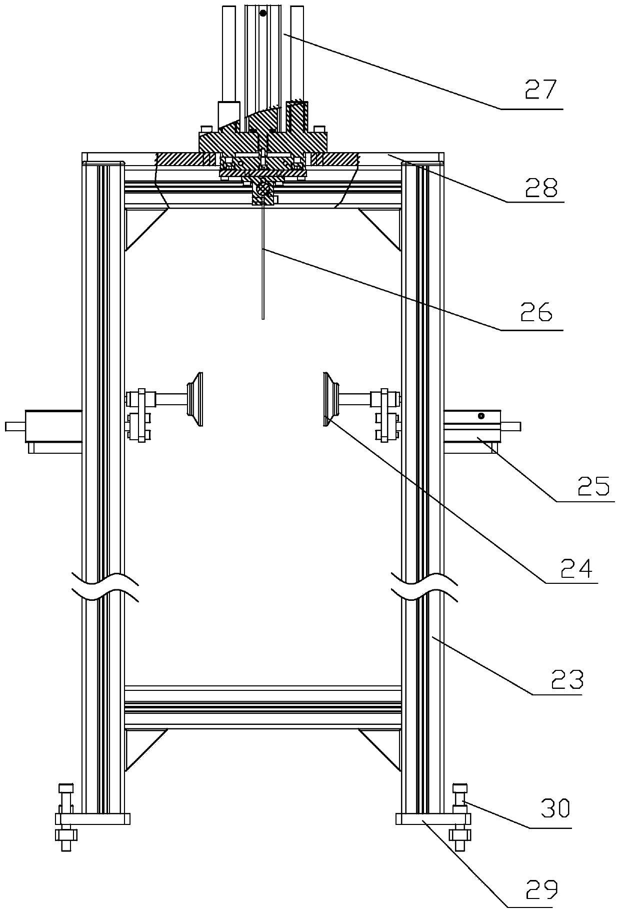 Automatic production line of power flexible packaged lithium battery liquid injection presealing opening