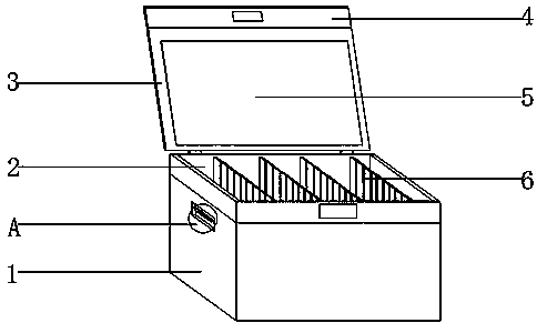 Factory machine component classifying storage box