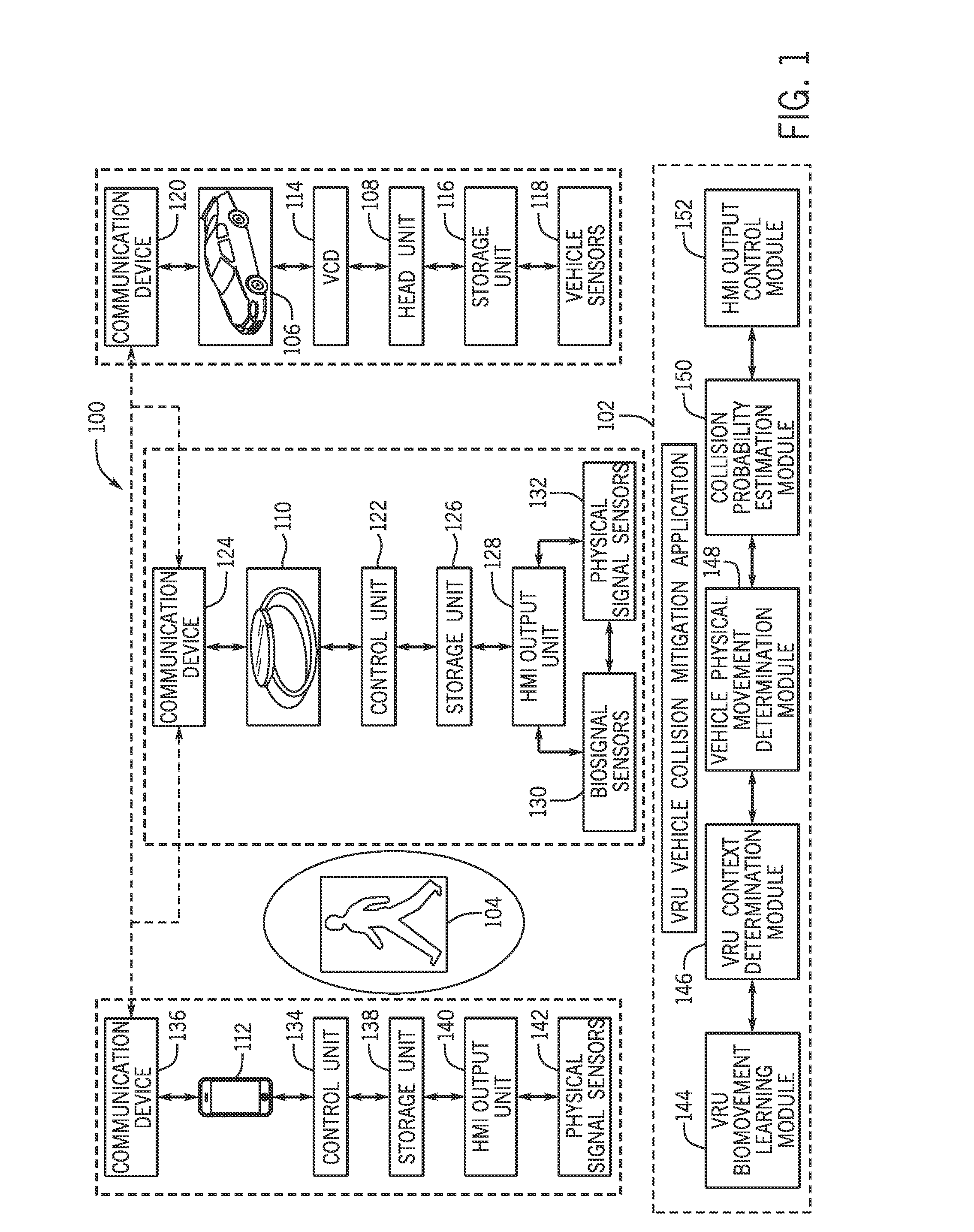 System and method for vehicle collision mitigation with vulnerable road user context sensing