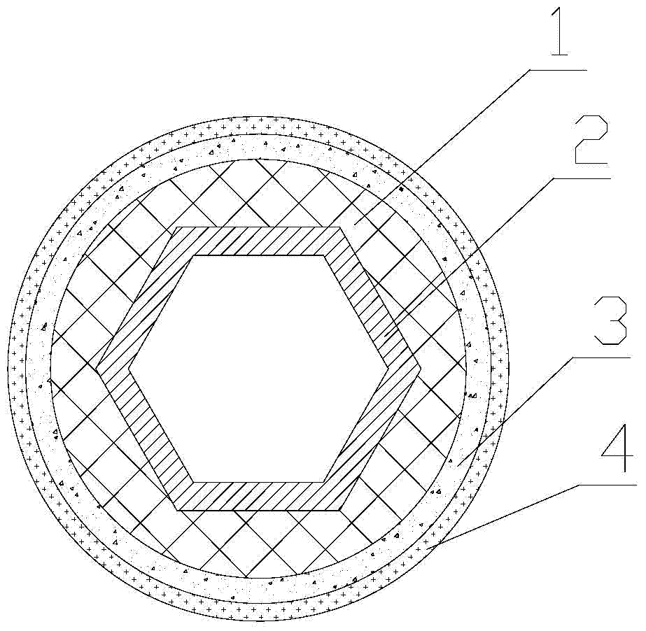 Hexagonal socket anti-corrosion insulation steel tube