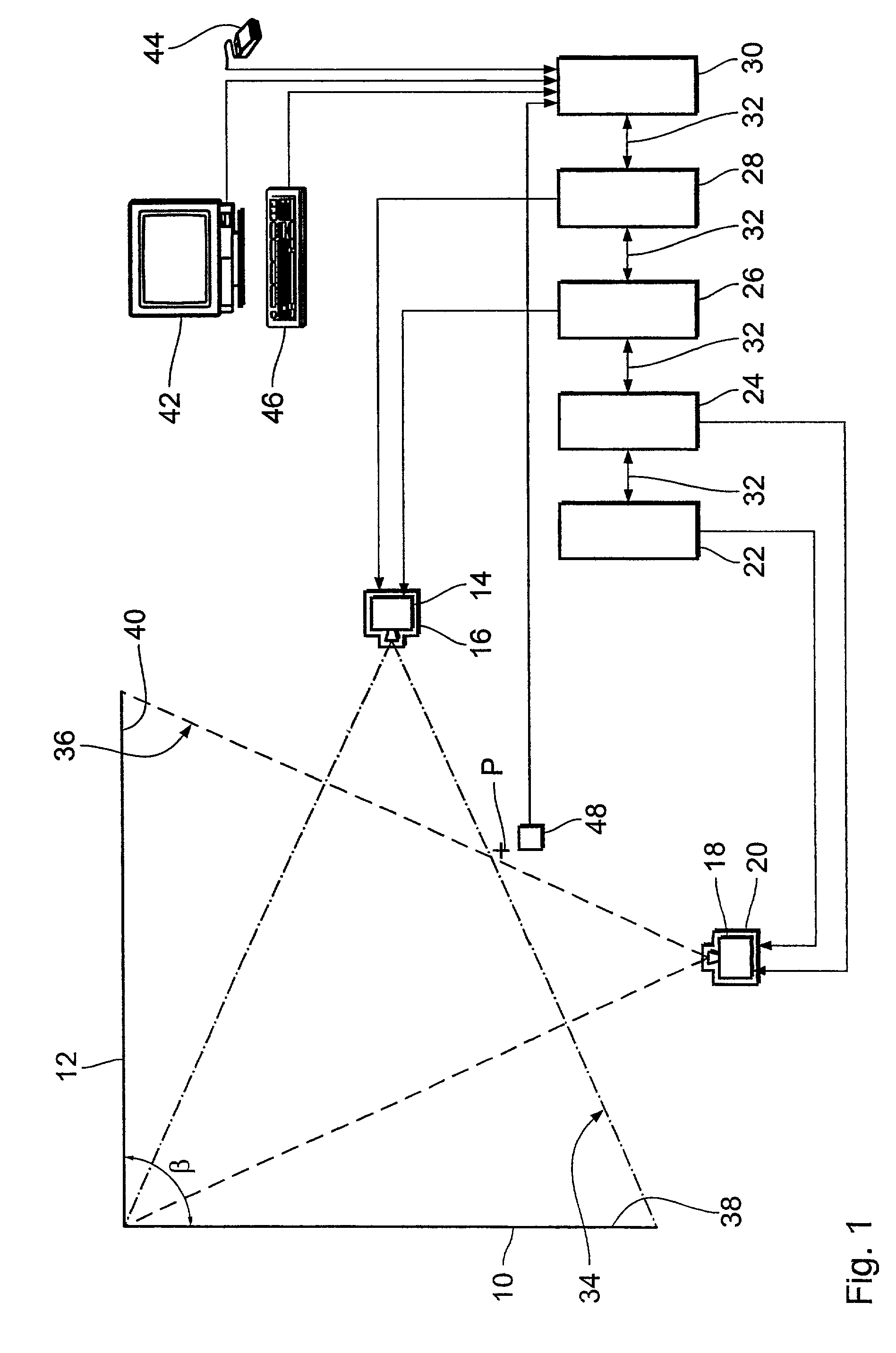 Arrangement and method for spatial visualization