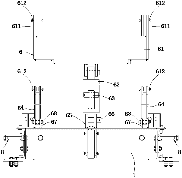 Climbing device for internal climbing tower crane