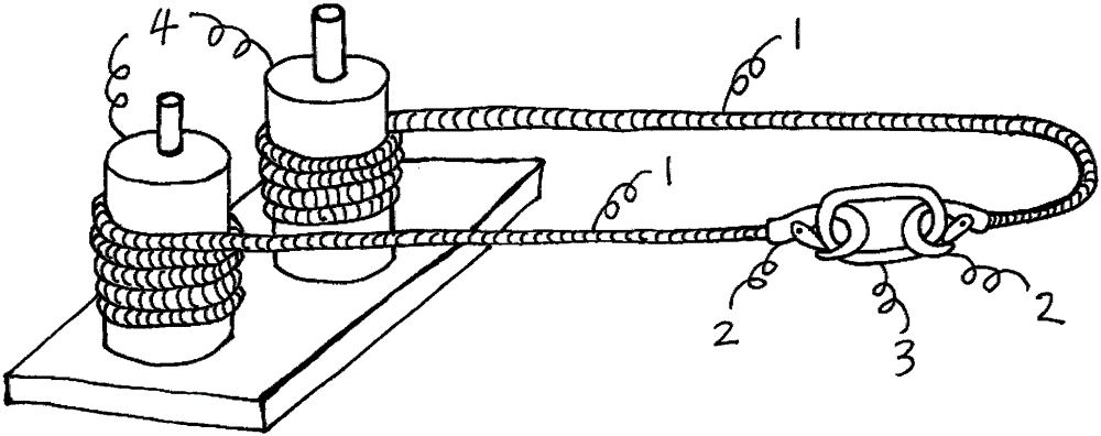 Unilateral-control between-high-rise both-way traction rope system