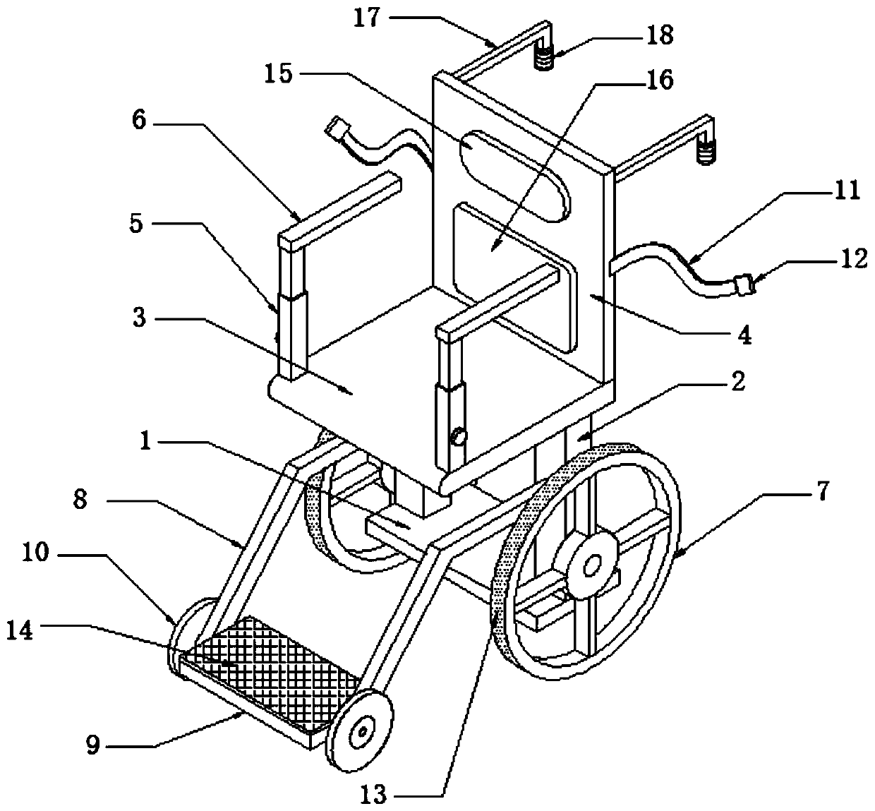 Walking aiding device suitable for the disabled