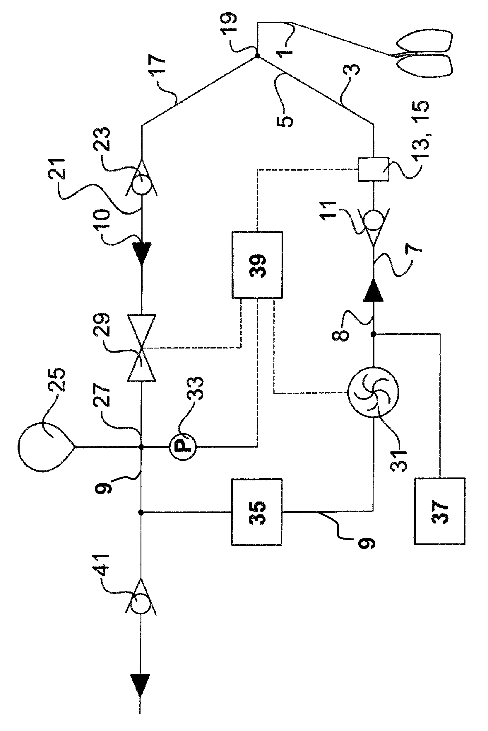 Process for checking the function of a respiration system