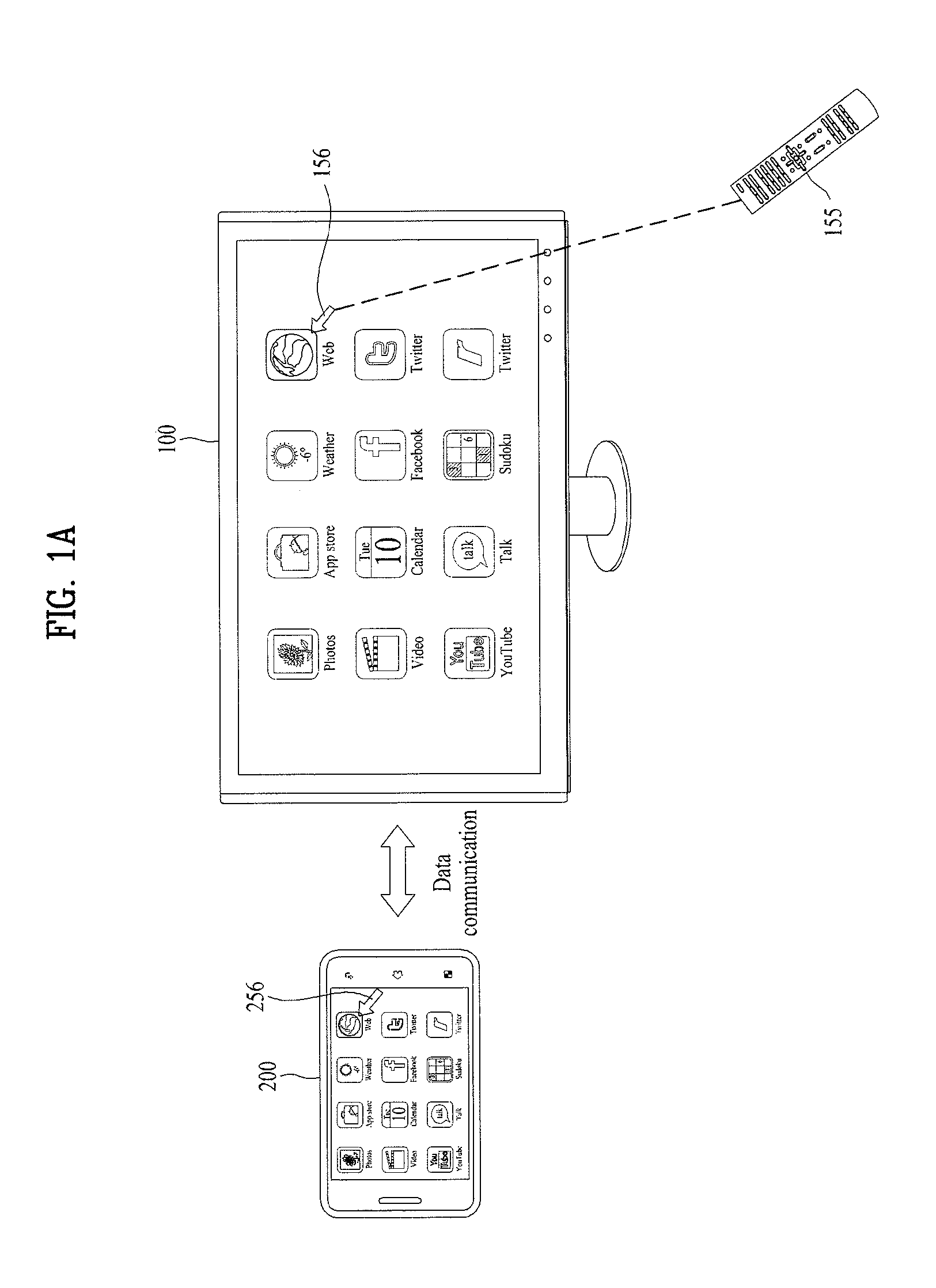 Mobile terminal, image display device and user interface provision method using the same