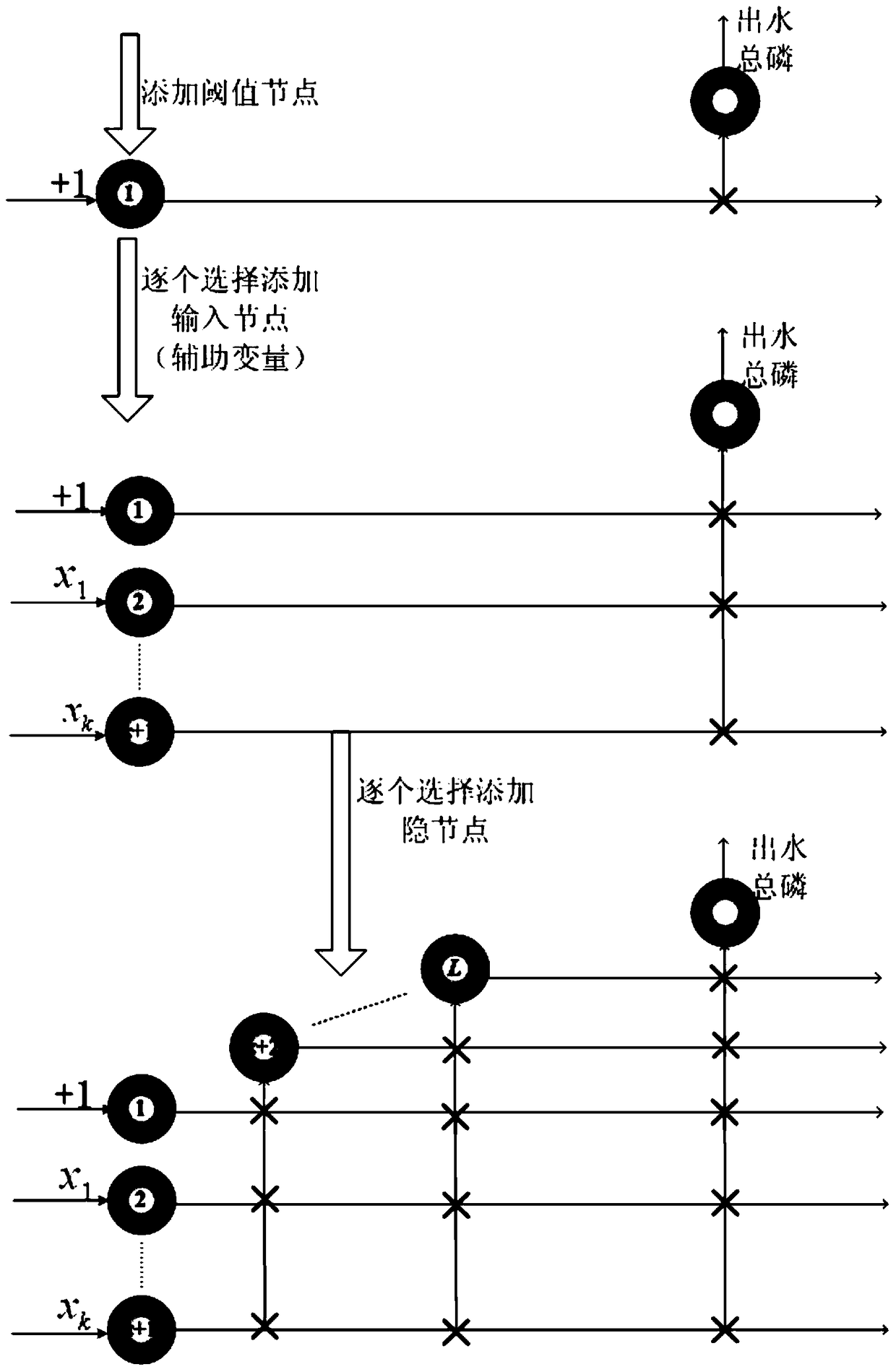 Prediction method of total phosphorus in sewage treatment effluent based on self-organized cascaded neural network