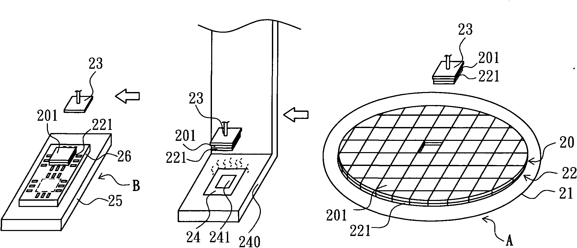Device and method for heating adhesive film used for bonding chips