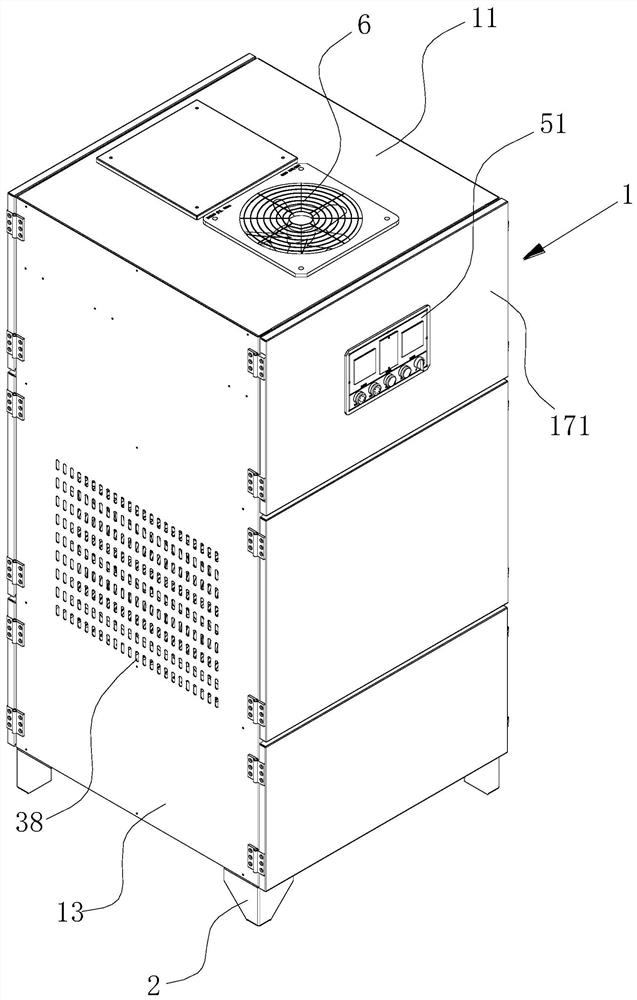 PVC stripping roller closed-loop circulating filtering cooling device