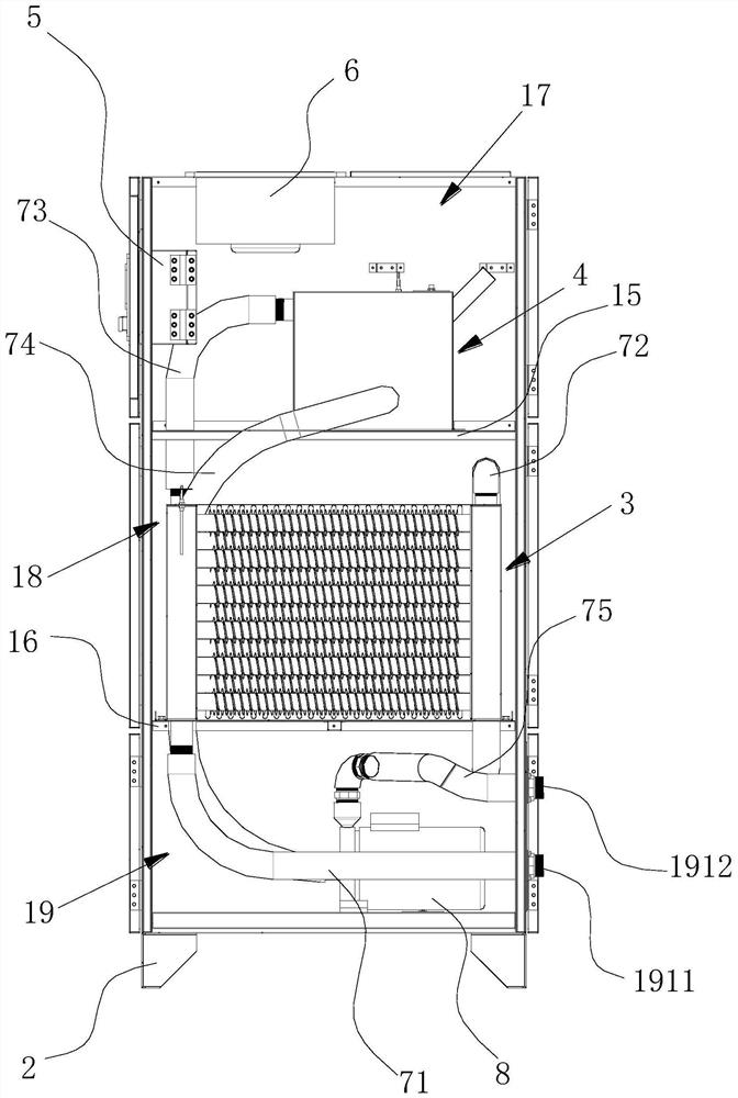 PVC stripping roller closed-loop circulating filtering cooling device