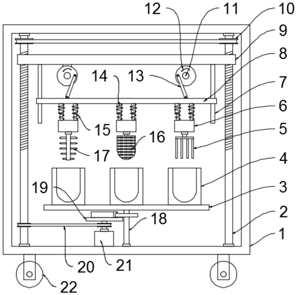 A continuous pounding device for traditional Chinese medicine processing