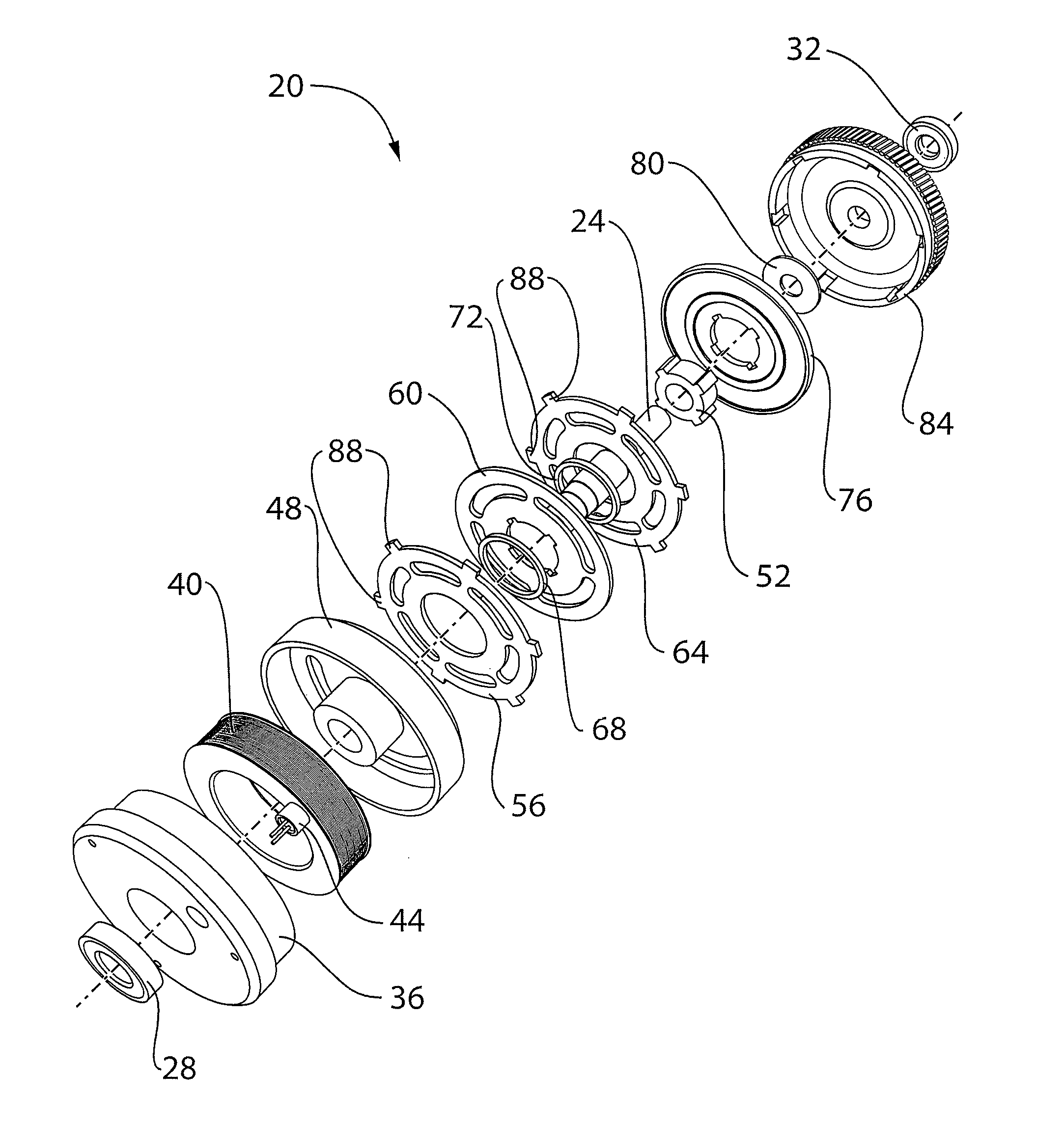 Magnetic friction clutch