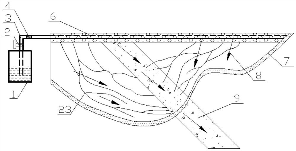 Water-rich fault tunnel face water inrush evolution simulation test device and method