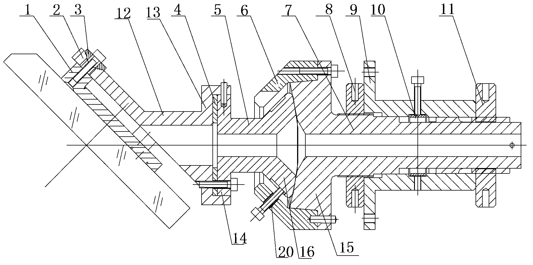 Compact mechanism for universal adjustment of coude reflecting mirror