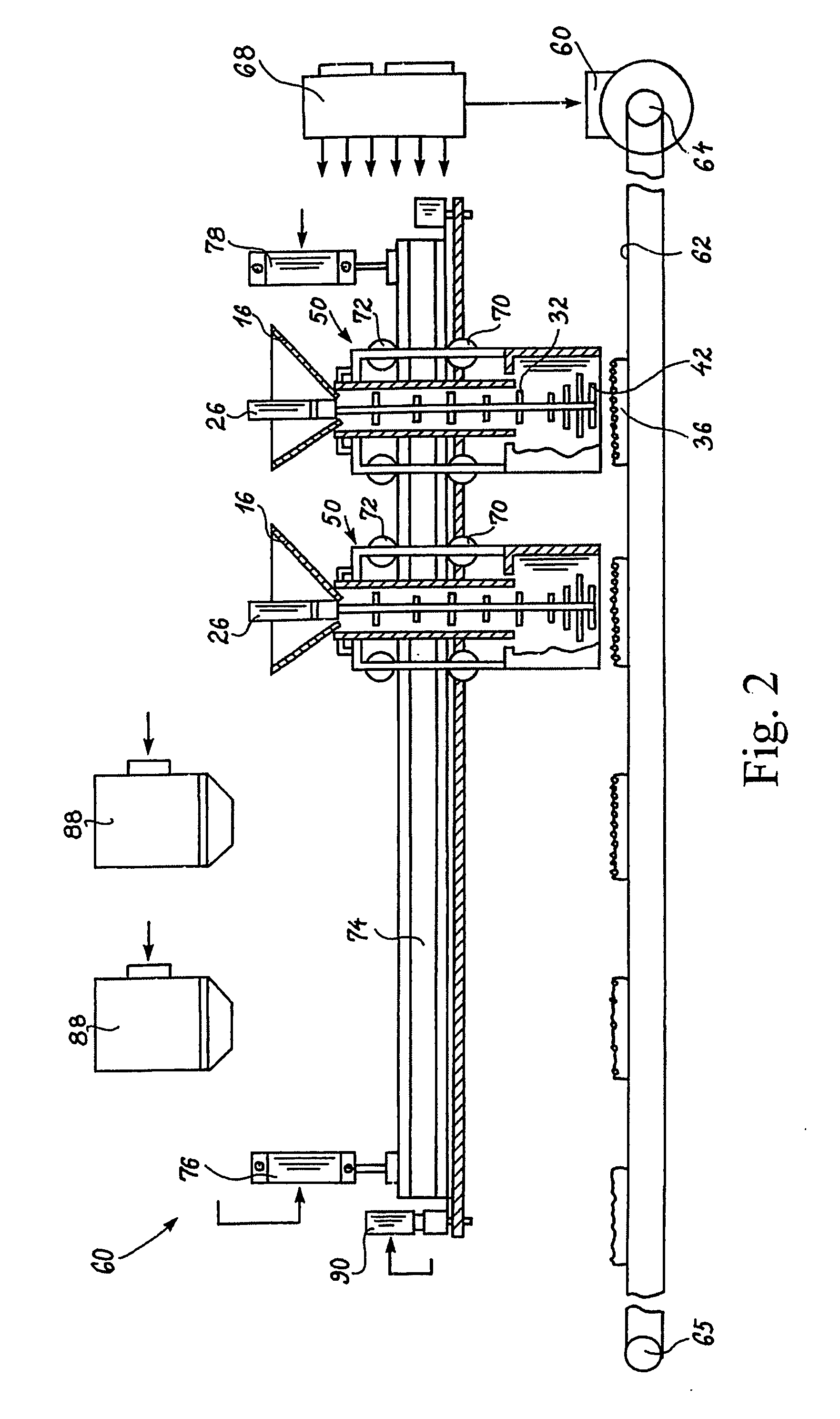 Method and apparatus for applying and distributing particulate material on a substrate