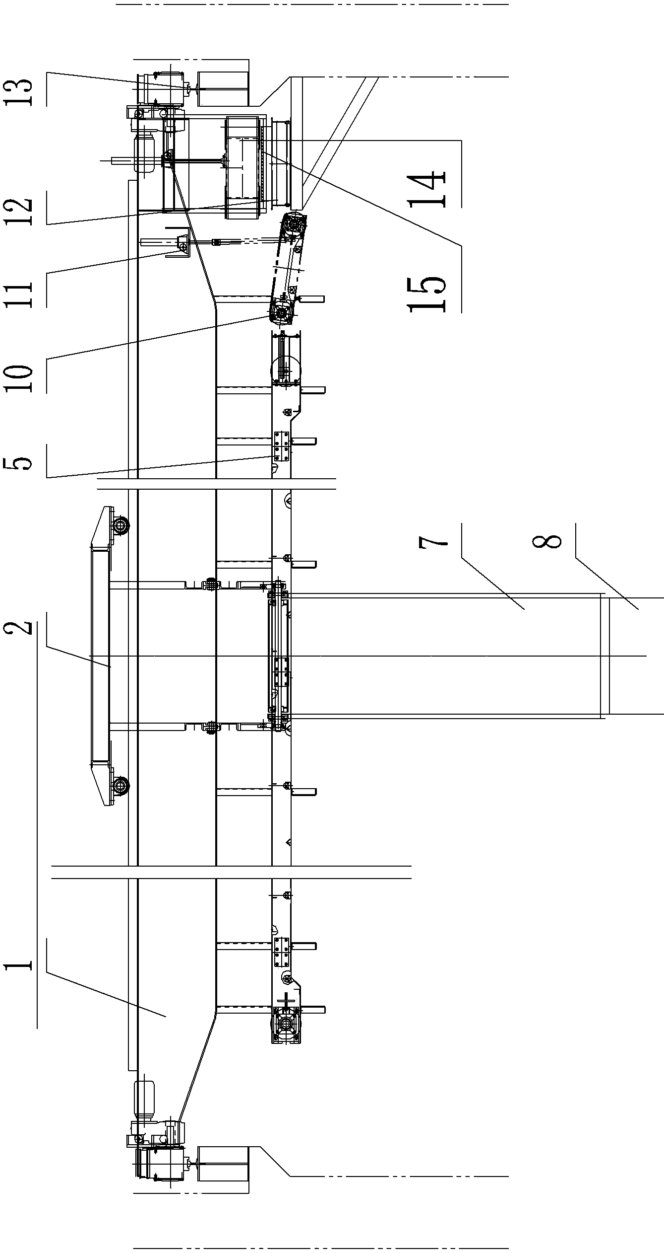 Un-stacking and stacking machine