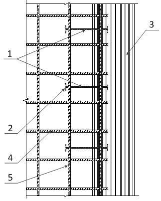 Mounting and fixing method for middle-buried rubber waterstop