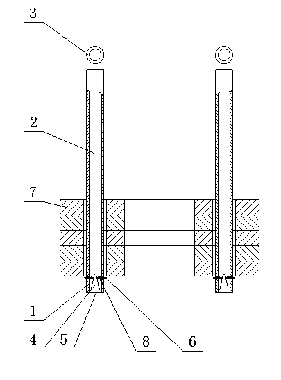 Wind power flange supporting-expanding-type lifting appliance