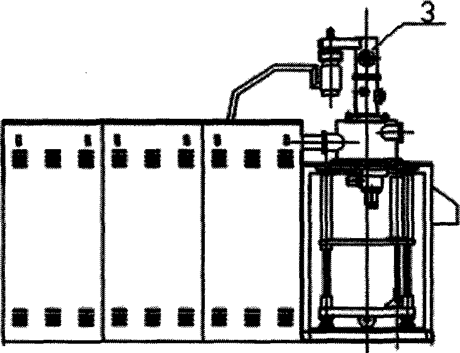 Sloped working station type multiple-station electro-beam welding process and device