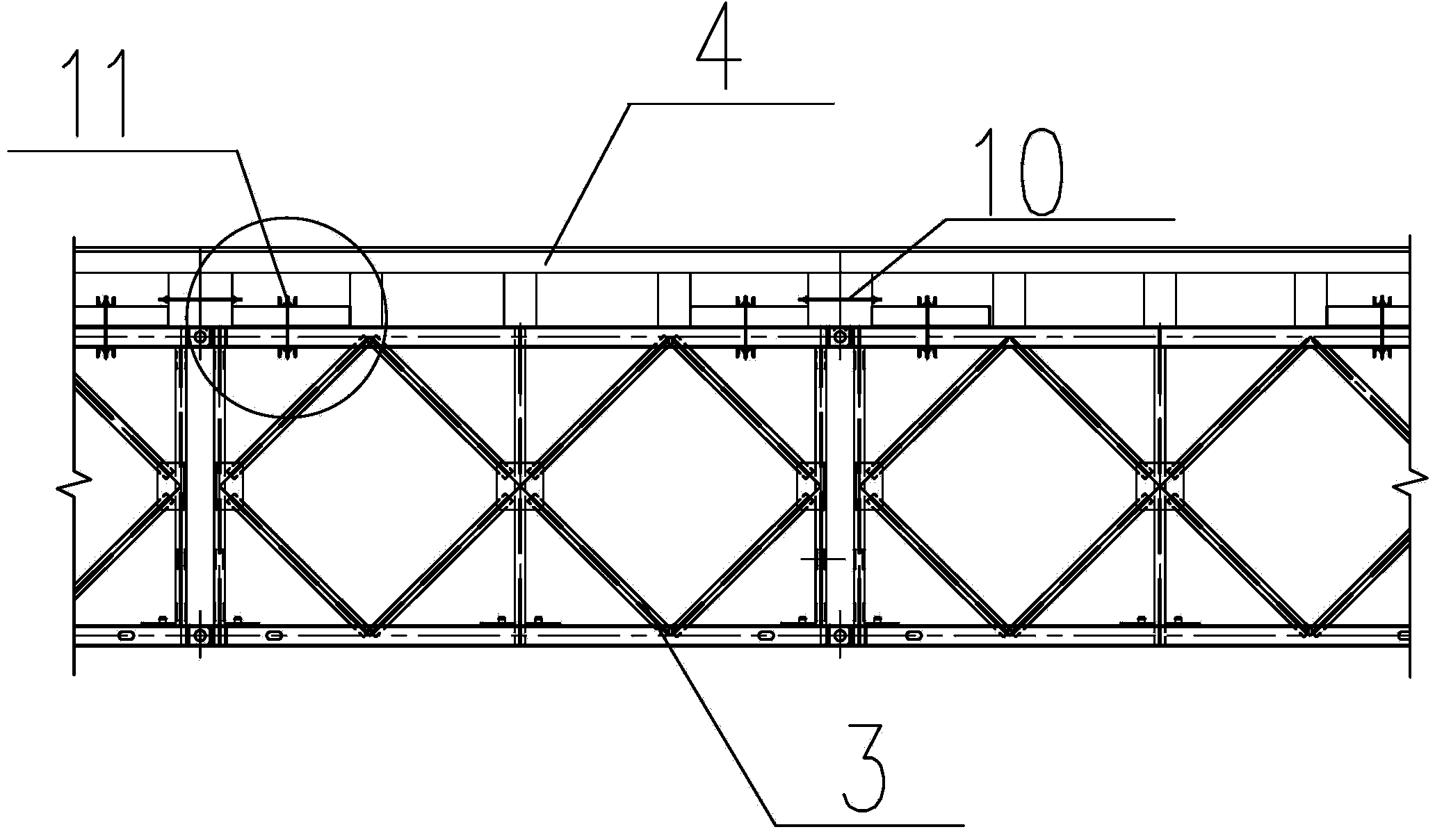 Temporary steel trestle constructing method and trestle