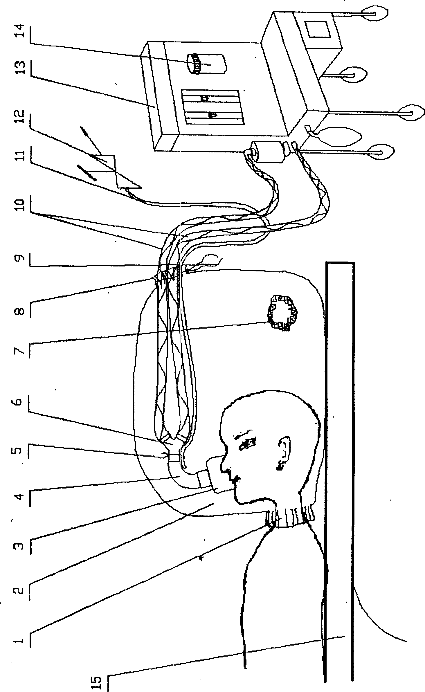 Waste air elimination apparatus for mask inhalation anesthesia
