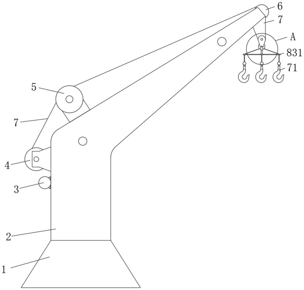 Lifeboat hoisting device for ship lifesaving