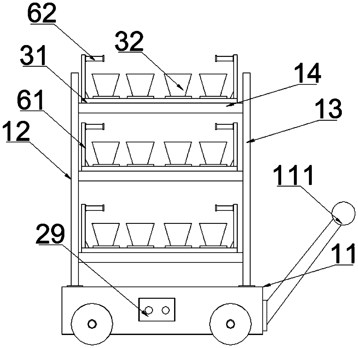 Multi-layer plant loading and unloading truck