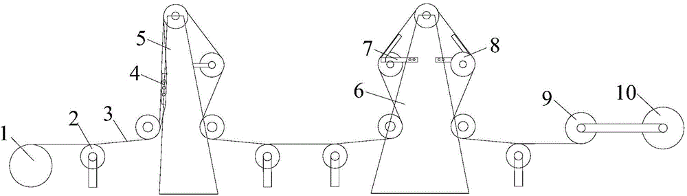 Plastic bag automatic flanging device