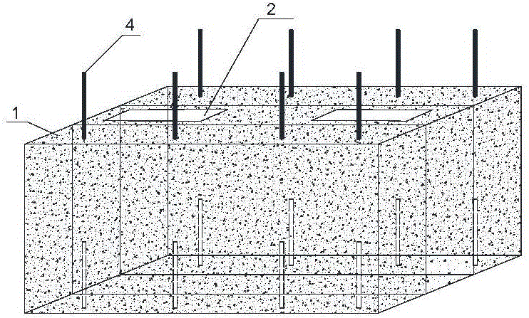 Precast cavity type middle-thin wall concrete shear wall