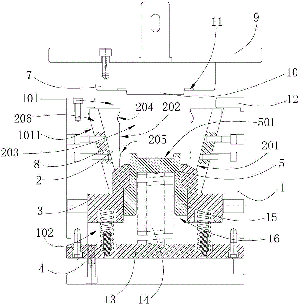 Liquid-sealed bushing assembly device