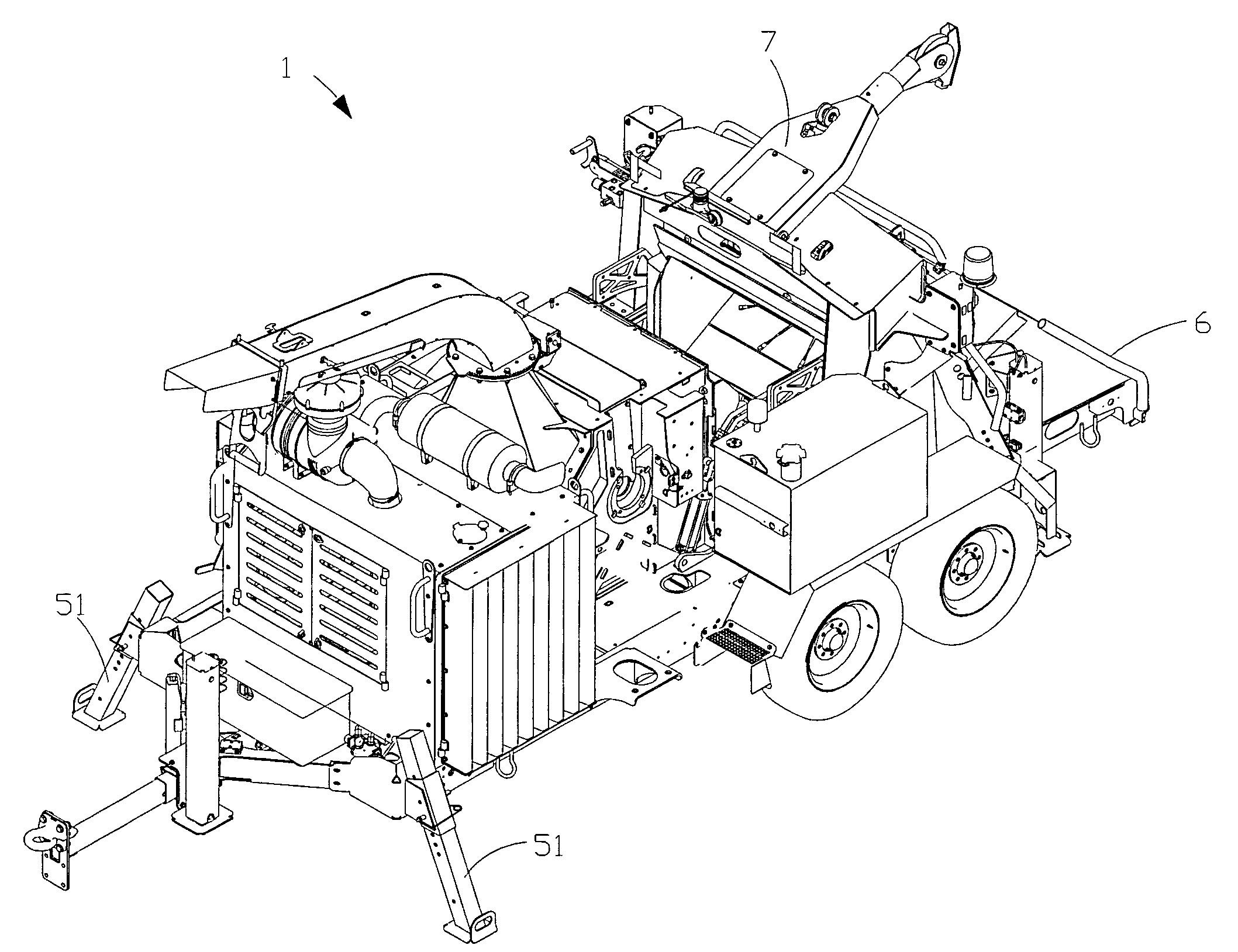 Pivoting/Telescoping Winch Boom for a Brush Chipper and Method of Using Same