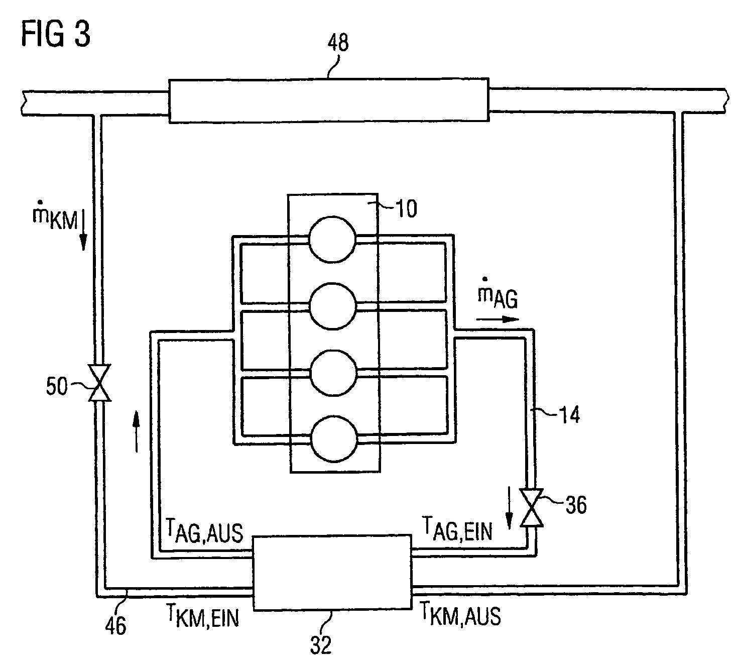System and method for influencing the induction gas temperature in the combustion chamber of an internal combustion engine
