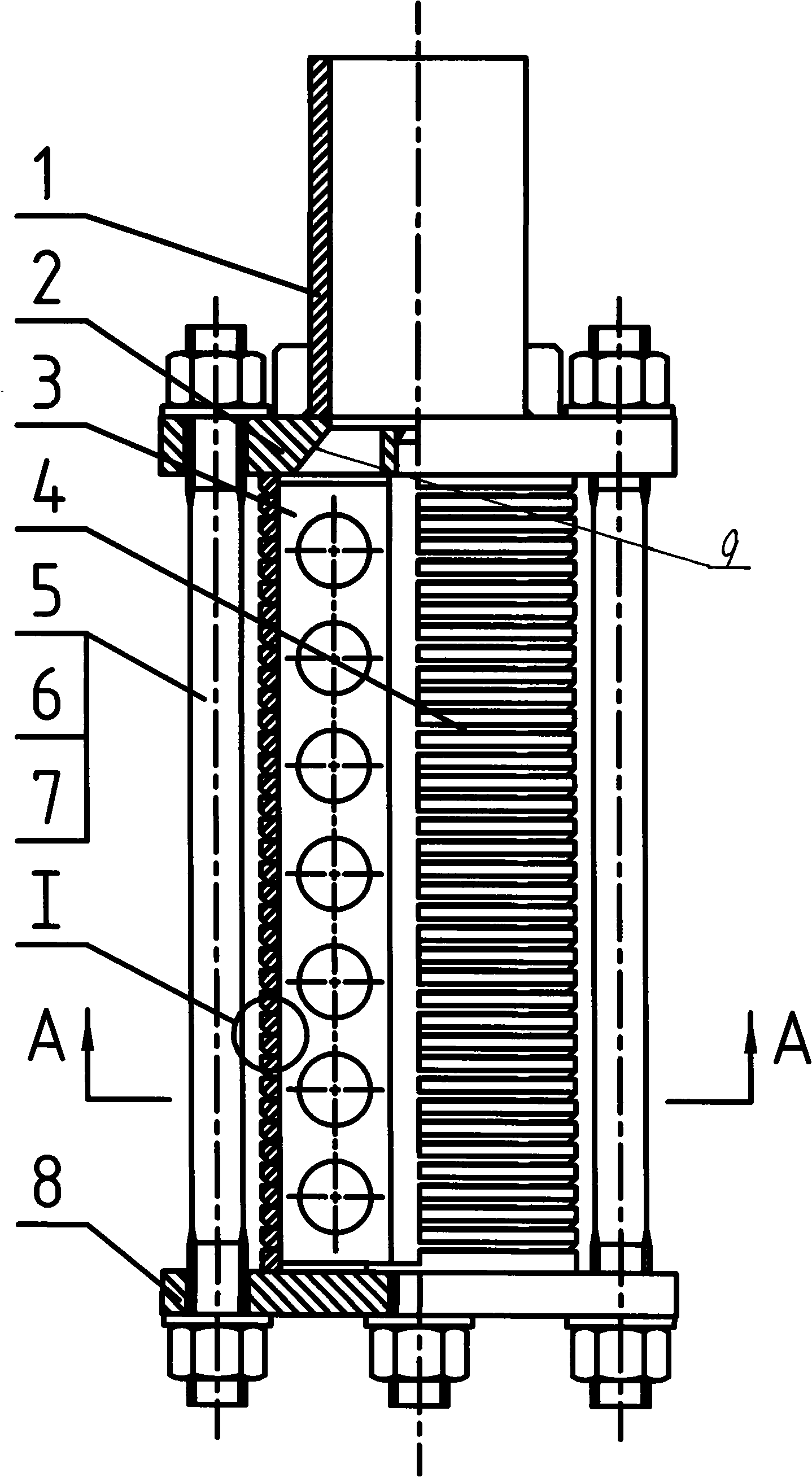Filter head apparatus of nuclear plant desalting device