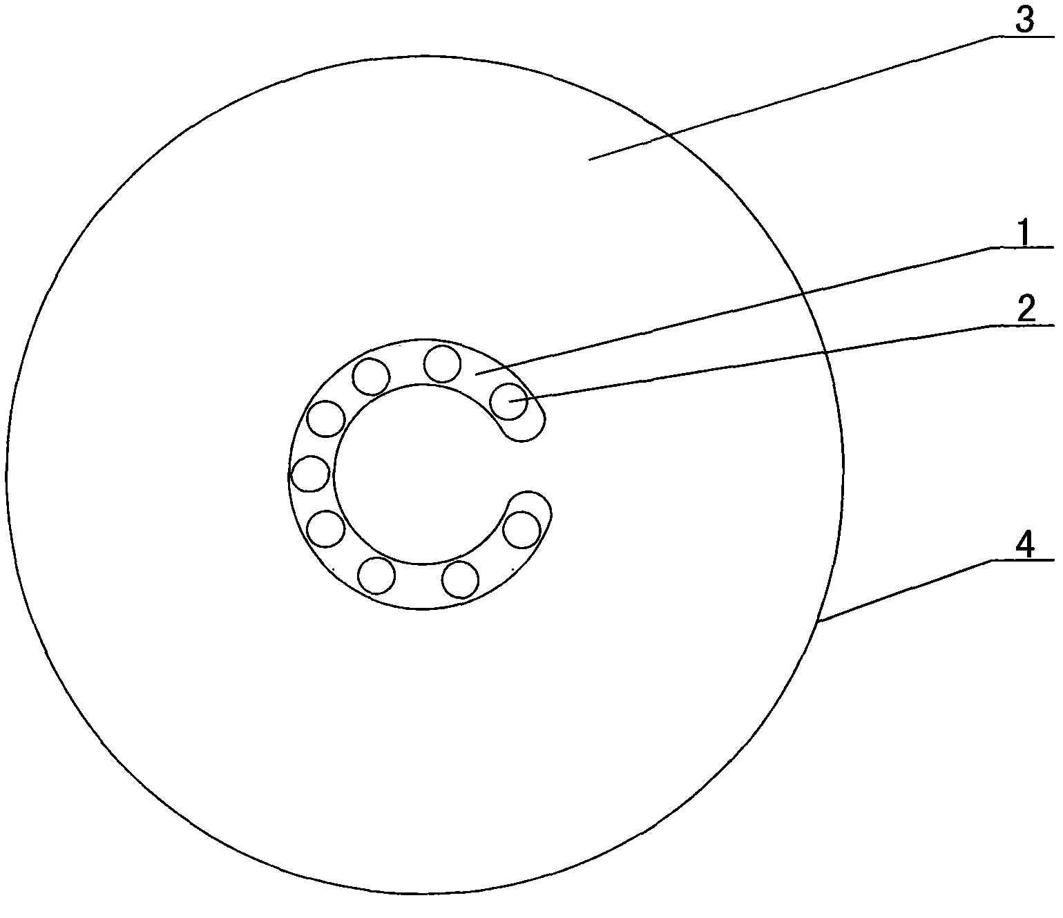 Drawing die plate for C-shaped silicon core