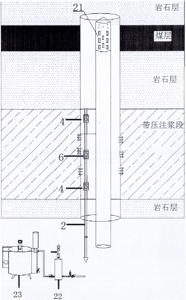 Coal-mine gas extraction drilling pressurized grouting rapid hole packer and use method thereof