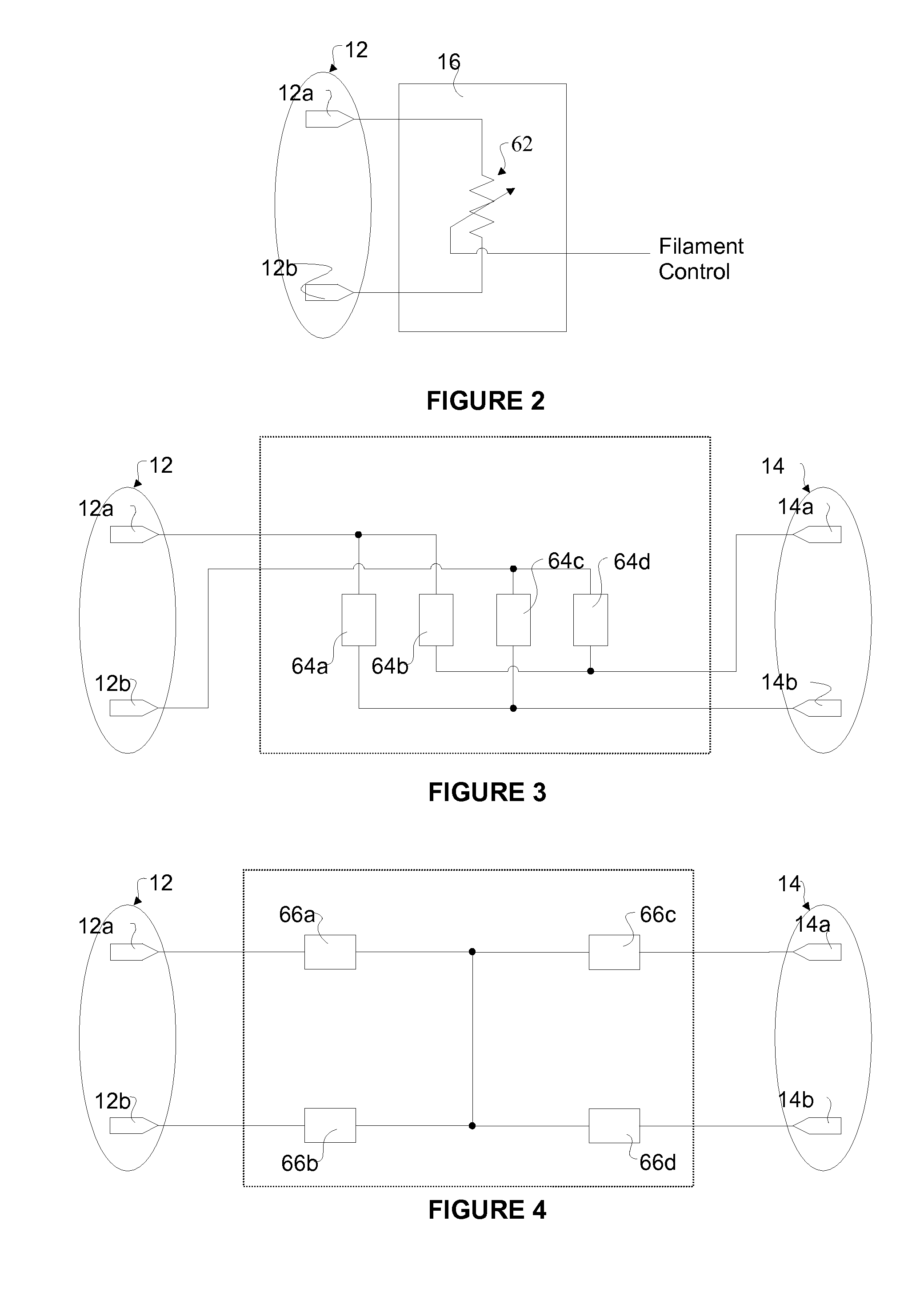Impedance controlled electronic lamp circuit