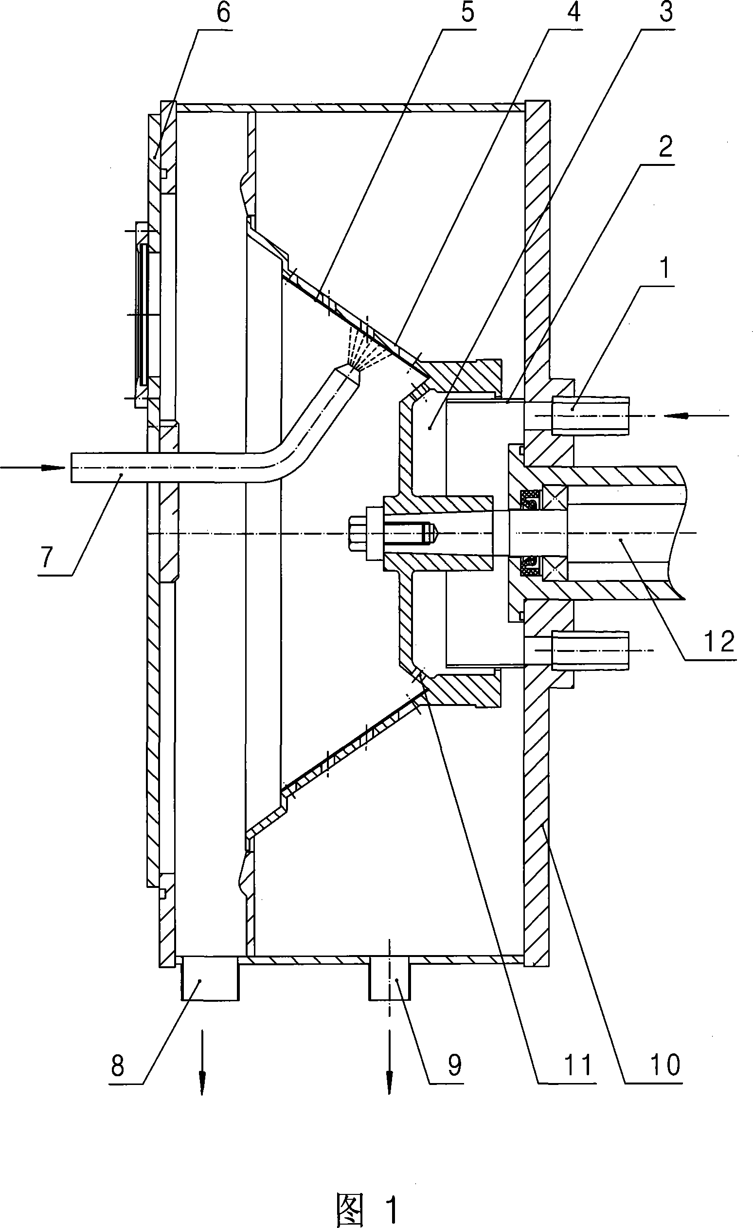 Feeder unit of the centrifugal discharging type centrifugal machine