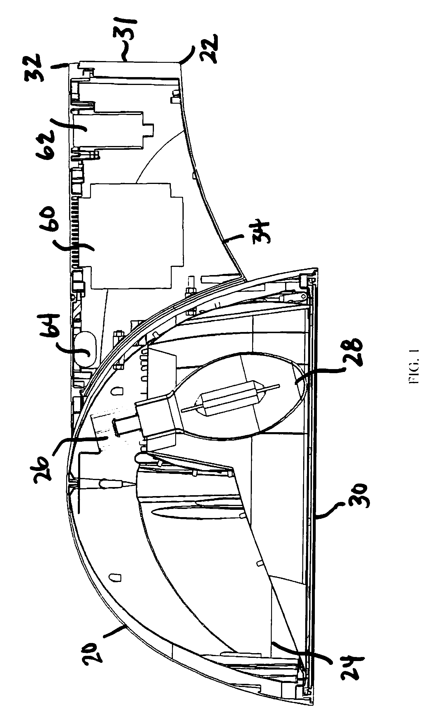 Remote ballast housing with airflow channel