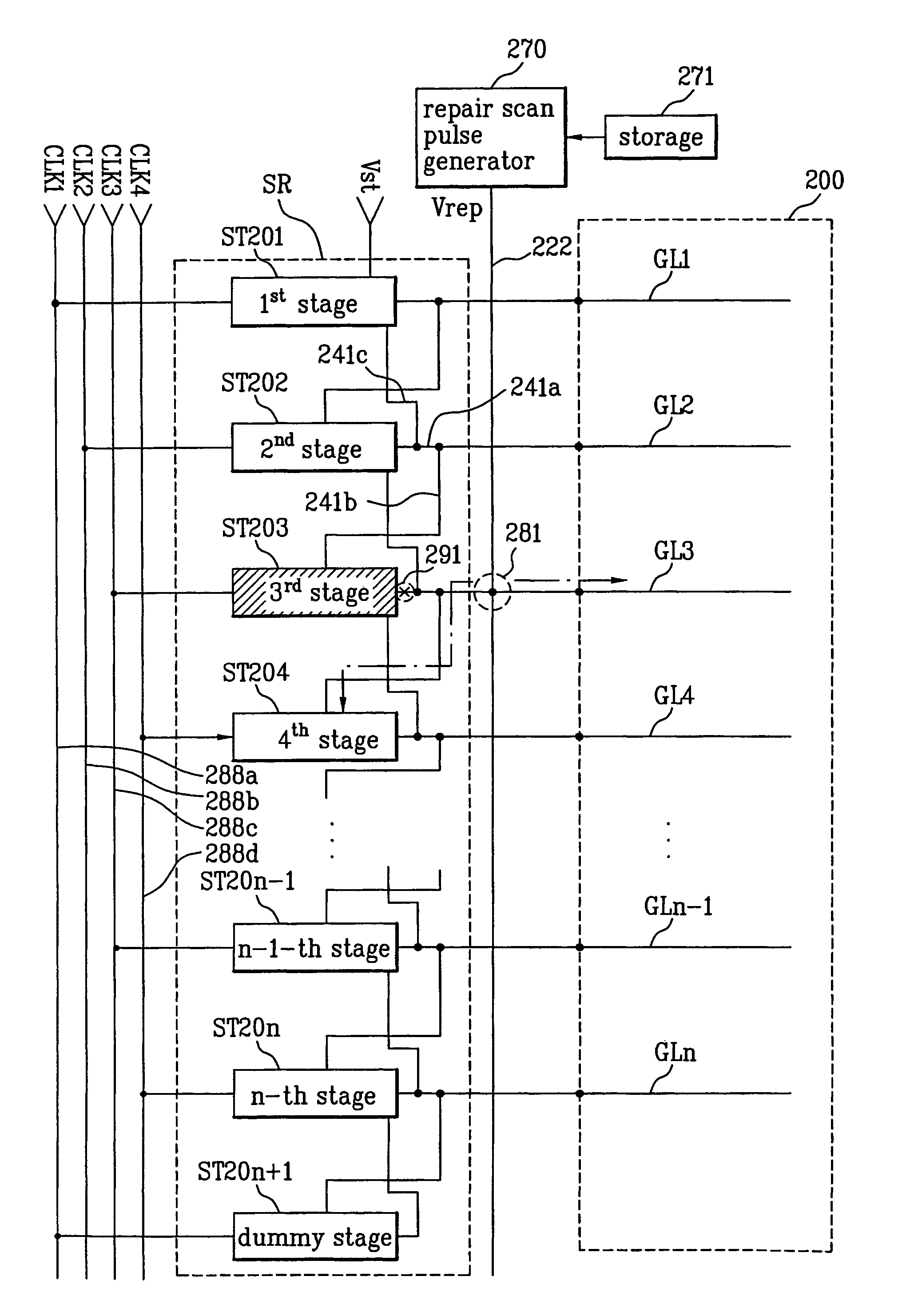 Gate driver and method for repairing the same